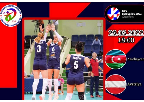 AVRO-2023: Azərbaycan voleybol yığması bu gün Avstriyanı qəbul edəcək