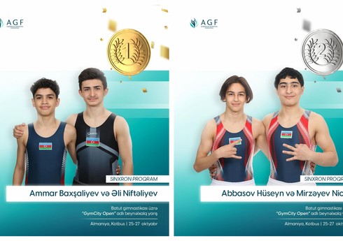 Azərbaycan gimnastları Almaniyada birinci və ikinci yeri tutublar