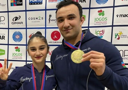 Azərbaycan gimnastları Portuqaliyada qızıl medal qazanıblar