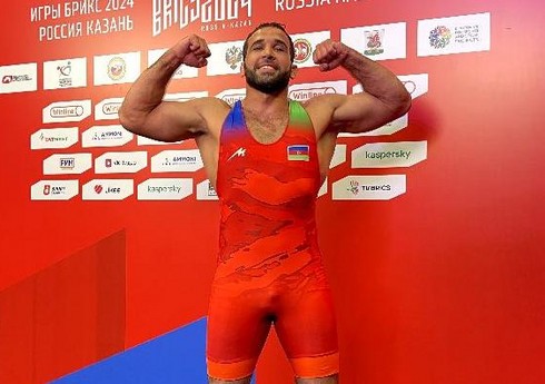 Azərbaycan güləşçisi "BRICS Sports Games Kazan 2024"də qızıl medal qazanıb