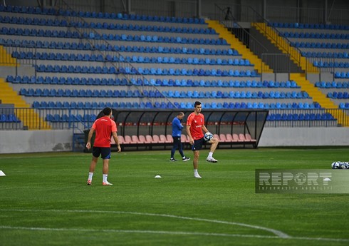 Azərbaycan millisi Belçika ilə oyun ərəfəsində son məşqinə çıxıb