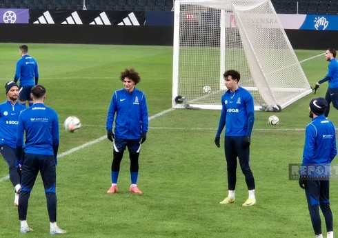 Azərbaycan millisi İsveçlə oyunöncəsi son məşqinə çıxıb