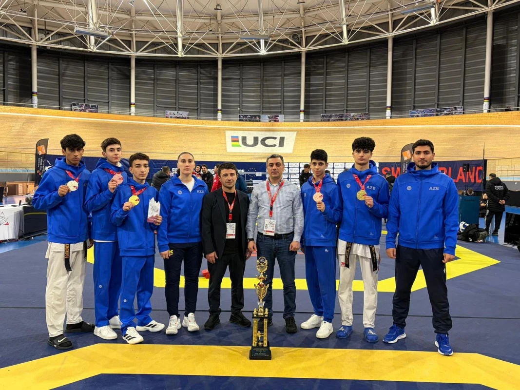 Azərbaycan taekvondoçuları Avropa birinciliyinin qalibi olub - FOTO