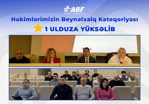 Azərbaycanın 14 boks hakimi 1 ulduz kateqoriyalı beynəlxalq dərəcə alıb