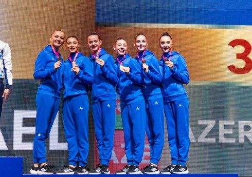 Azərbaycanın bədii gimnastika millisi Avropa Kubokunda növbəti medalı qazanıb