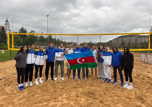 Azərbaycanın çimərlik voleybolu milliləri Ermənistan və Gürcüstan yığmalarına qalib gəlib