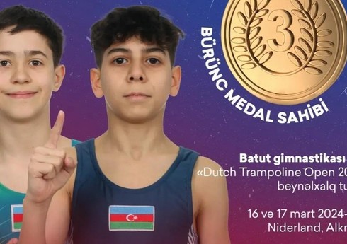 Azərbaycanın iki gimnastı Niderlandda qızıl medal qazanıb