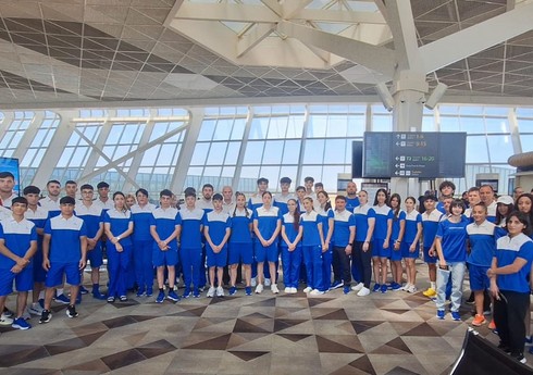 EYOF-da iştirak edəcək Azərbaycan idmançıları Şimali Makedoniyaya yola düşüblər