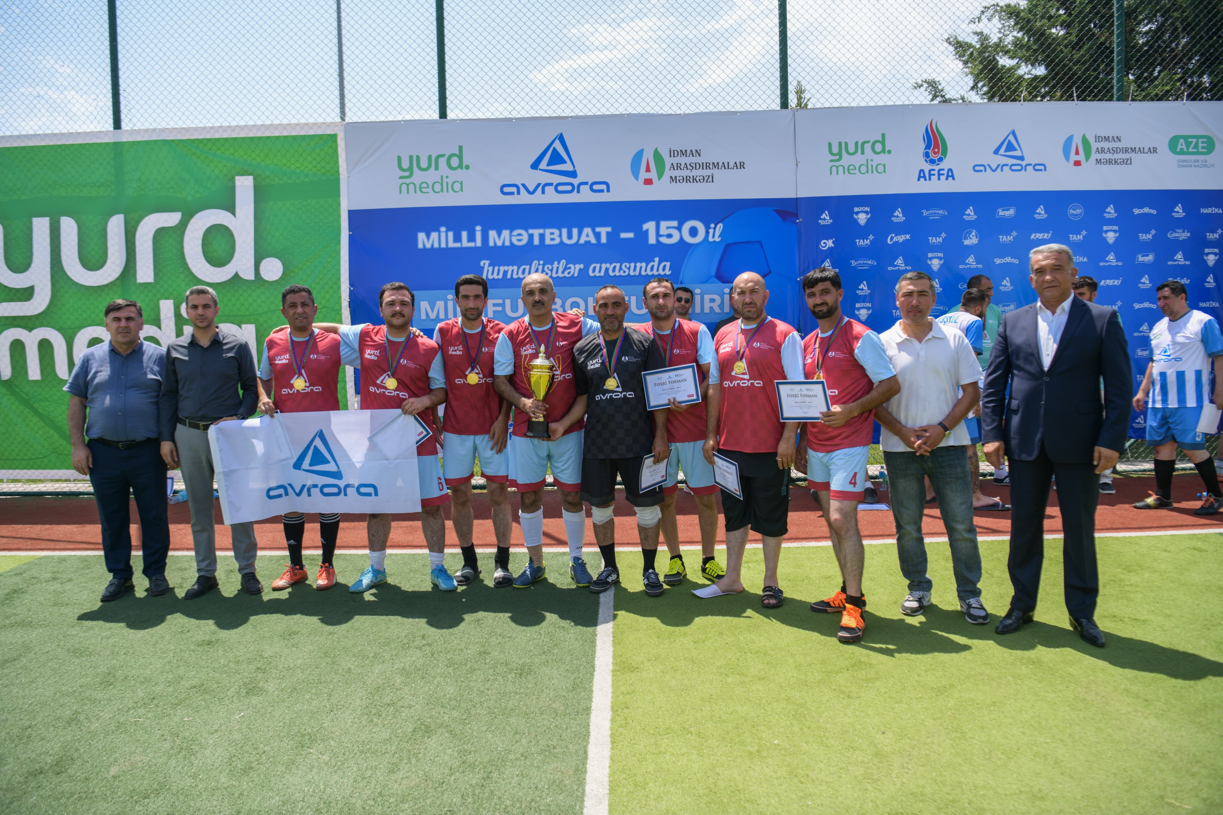 Jurnalistlər arasında keçirilən futbol çempionatının qalibi müəyyən olunub - FOTO