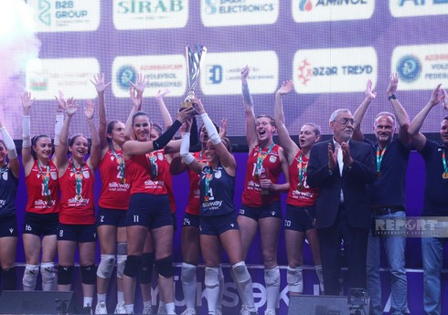 Qadın voleybolçular arasında Azərbaycan Yüksək Liqasının qalibləri mükafatlandırılıb
