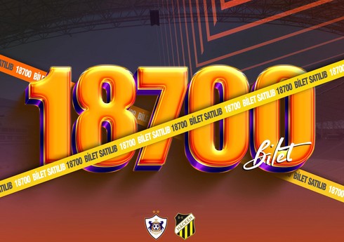 "Qarabağ" - "Hakken" oyununa 20 minə yaxın bilet satılıb