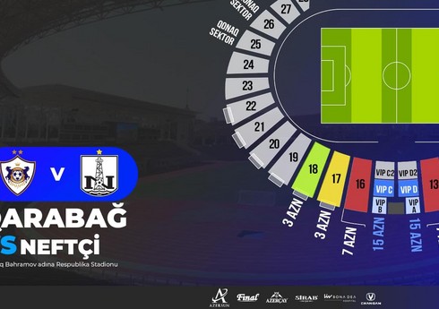 "Qarabağ" - "Neftçi" oyununun biletləri satışa çıxarılır
