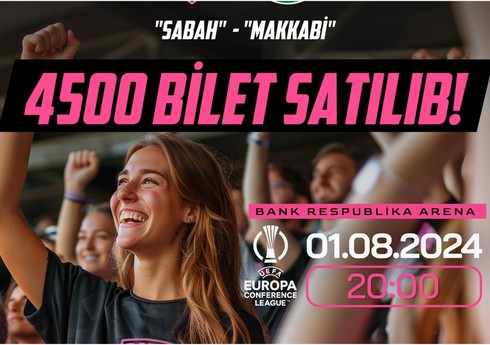 "Sabah" - "Makkabi" oyununa 4500 bilet satılıb