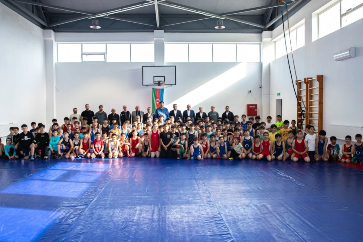 Şamaxıda yeni güləş zalının açılışı keçirilib