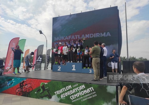Triatlon üzrə Azərbaycan çempionatının mükafatlandırma mərasimi keçirilib