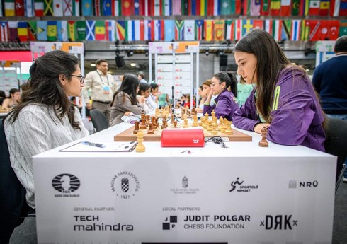 Ümumdünya Şahmat Olimpiadası: Azərbaycanın qadınlardan ibarət millisi son görüşünü keçirib